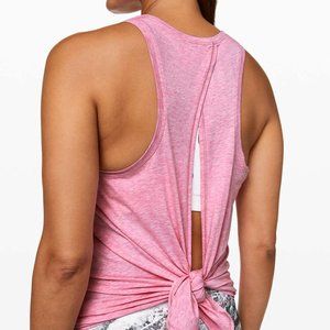 Lululemon All Tied Up Tank, Heathered Vintage Pink, Size 8